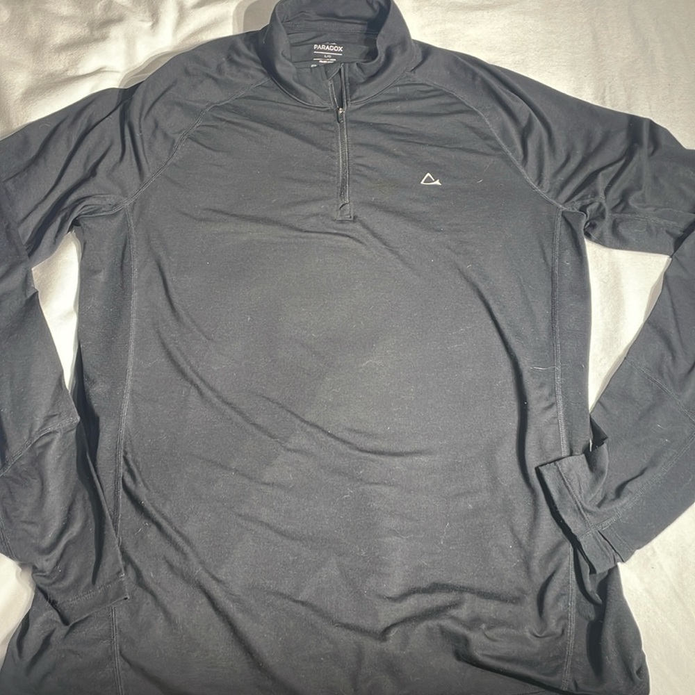 Paradox Men's 1/4 zip Base Layer Drirelease Repreve Men’s Large
